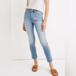 Madewell Petite 10" High-Rise Skinny Crop Jeans in Horne Wash